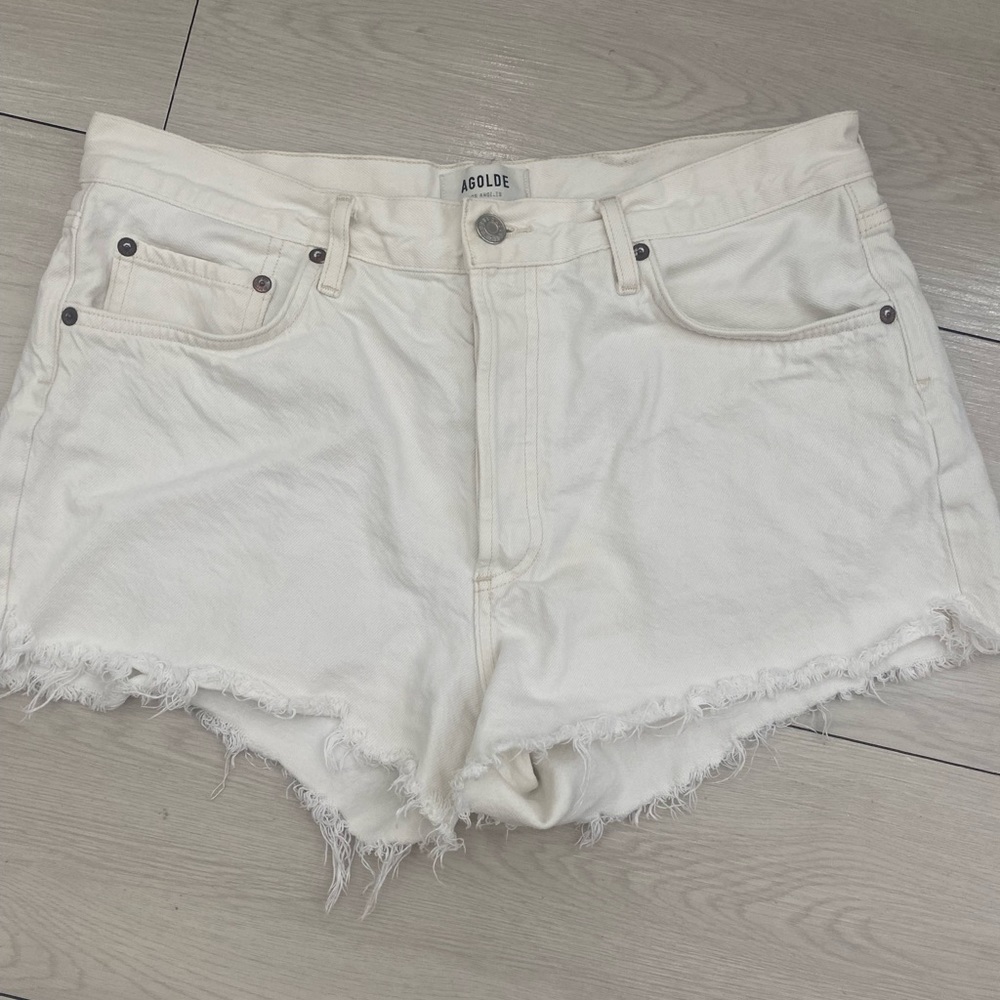 Agolde Parker Vintage Cut Off Short in Tissue - Picture 5 of 6